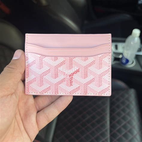 pink goyard|pink Goyard wallet.